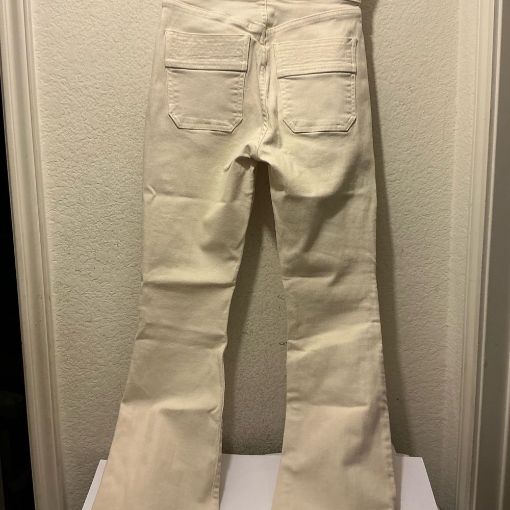 Veronica Beard Cream High-Rise Flare Jeans size 25 - Picture 7 of 8